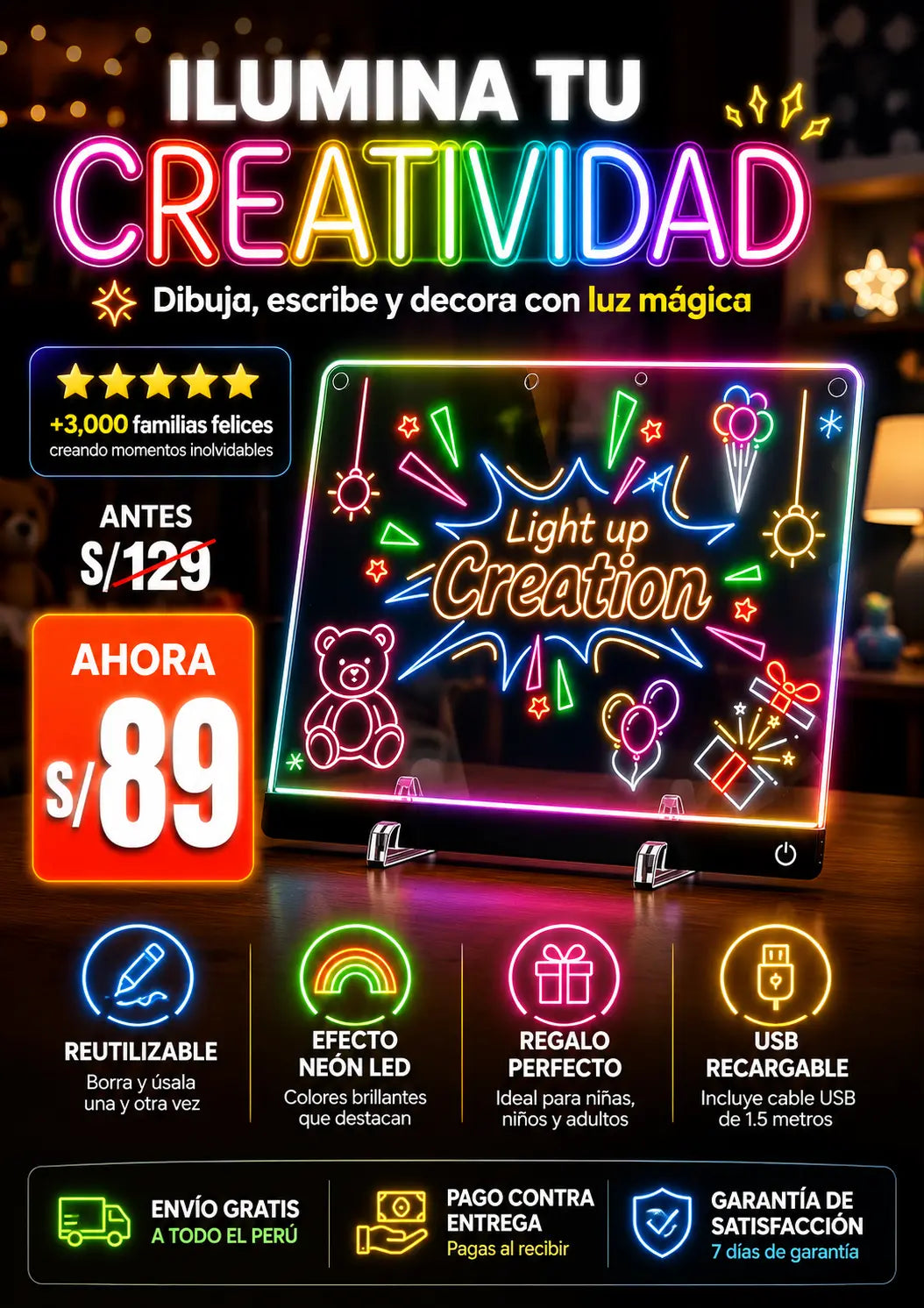 Pizarra Led Mágica